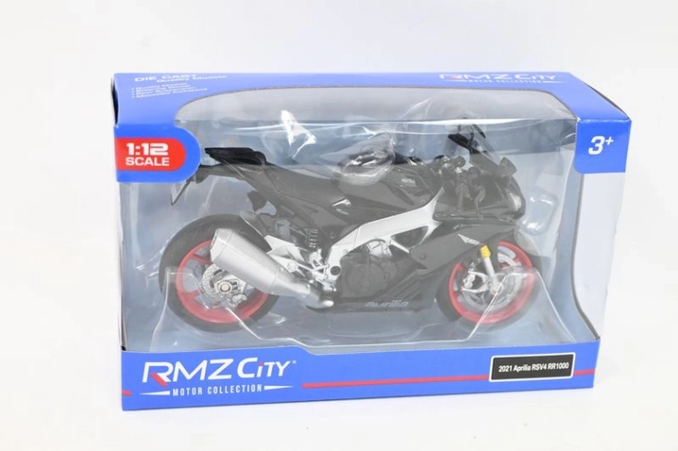 RMZ Hobby model motocicletă Aprilia RSV4 1:12 negru