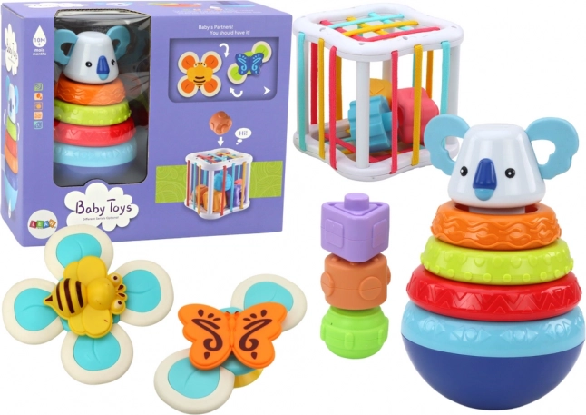 Set de jucării senzoriale Tower Koala Educational Cube Spinners