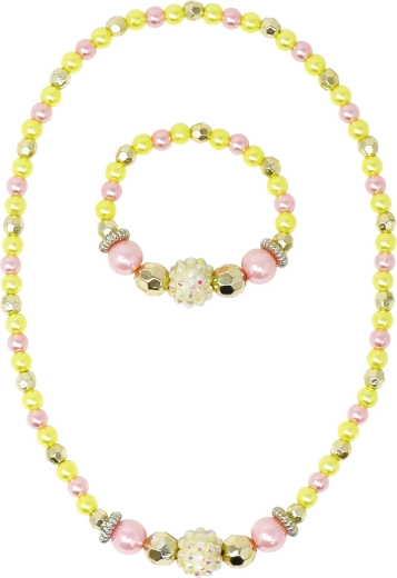 Pink Poppy set colier și brățară Lemon