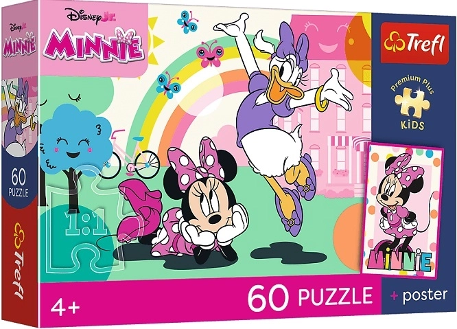 Puzzle pentru copii Trefl Premium Plus Kids „Zâmbetul lui Minnie” – 60 de piese