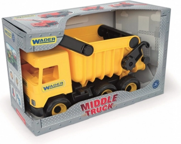 Basculantă galbenă Middle Truck 38 cm în cutie