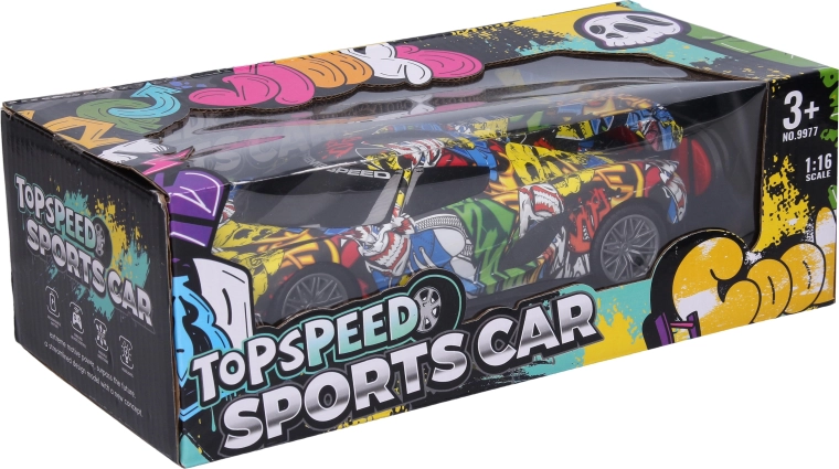Mașină RC graffiti cu telecomandă 24,5 cm - 1 bucată