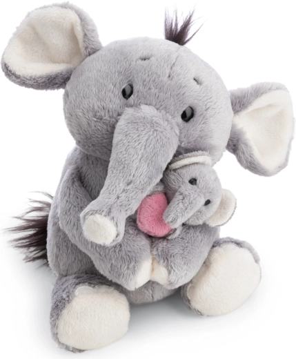 NICI elefant de pluș cu pui Little & Me