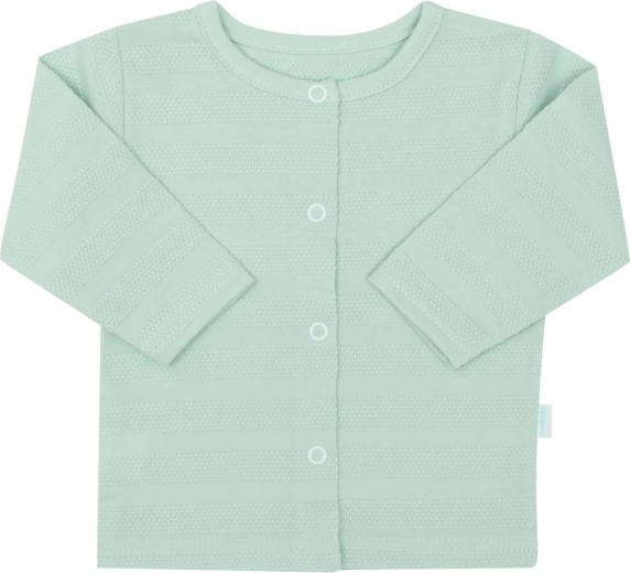 Jachetă cu capse și căciuliță călduroasă