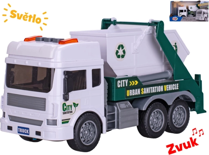 Mașină de gunoi cu mecanism de inerție și container 28 cm
