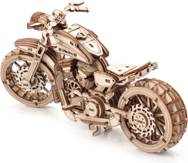 Model detaliat de motocicletă din lemn