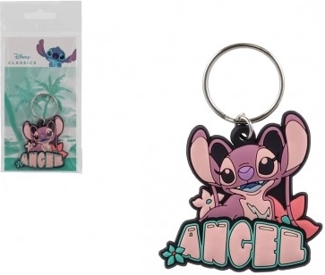 breloc din cauciuc pentru chei Lilo & Stitch Angel 5 cm