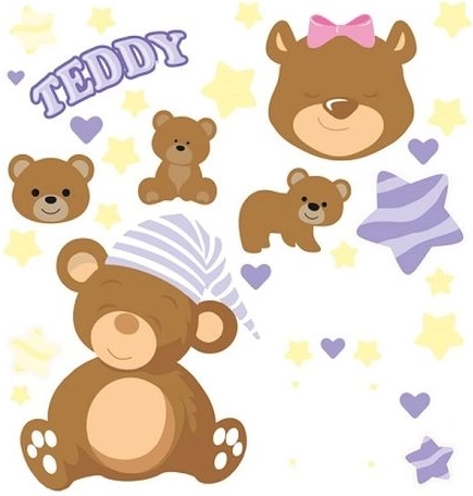 WIKORIA aplicații termice DTF 15 × 20 Teddy