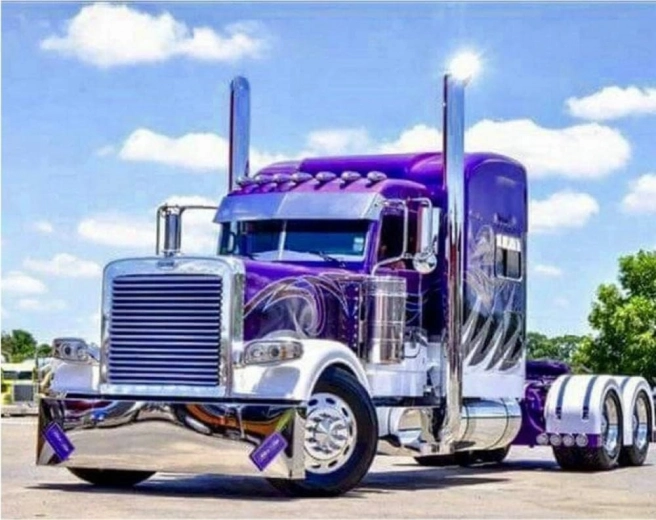 Norimpex pictură cu diamante Camion mov 30x40 cm