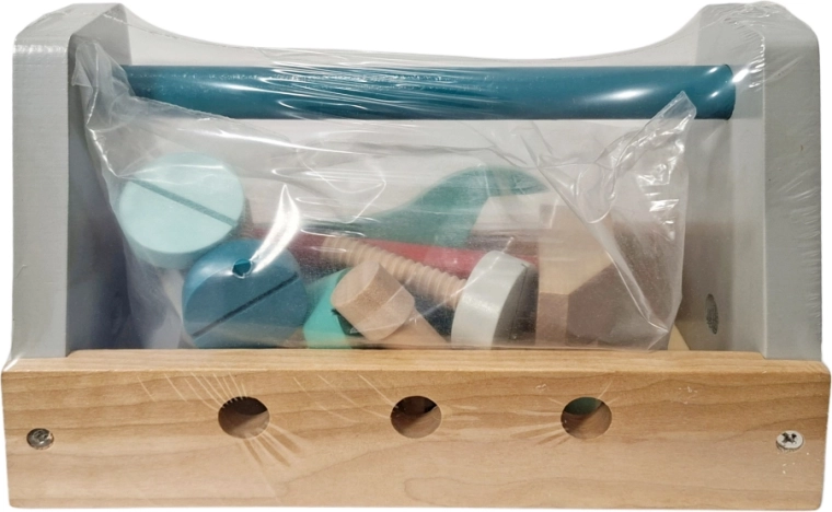 Set de unelte din lemn în valiză pentru copii