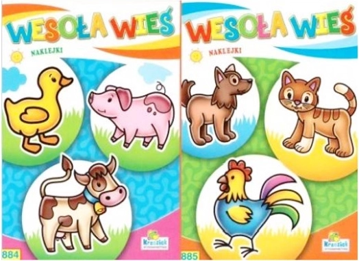 Satul vesel – carte cu autocolante și pagini de colorat