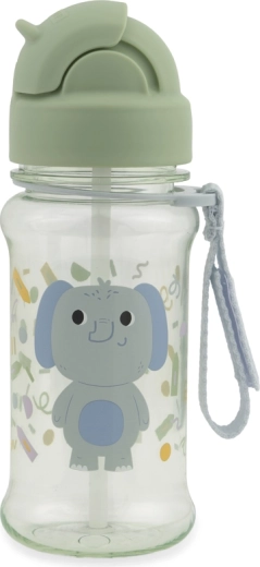 Skip Hop sticlă cu pai 355 ml Zoo Besties elefant