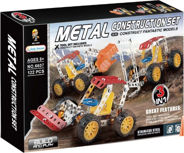 Set de construcție metalic – utilaj de construcții 122 piese
