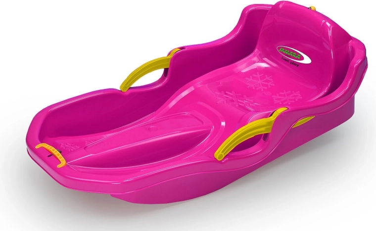 Bob Snow Play Comfort 80 cm, roz, cu frână de mână - 1 bucată