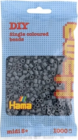 Mărgele de călcat Hama Midi 1000 buc., gri închis