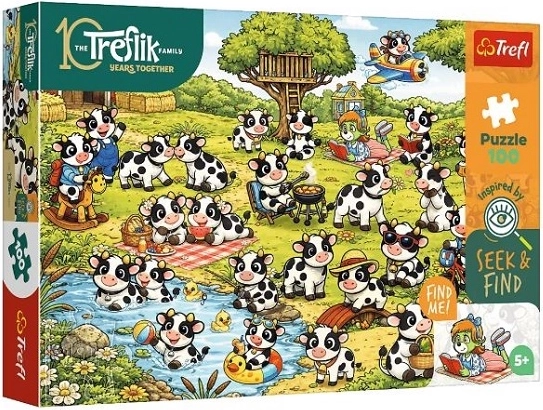 Puzzle Trefl Seek and Find – Lumea văcuțelor, 100 de piese