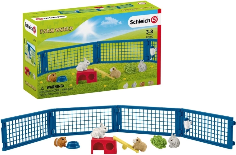 Schleich țarc pentru iepuri și porcușori de Guineea Farm World