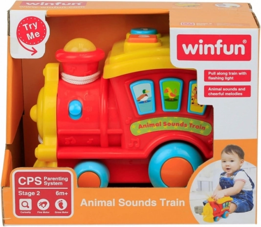 Trenuleț interactiv cu sunete de animale