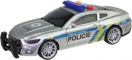 Mașină de poliție cu mecanism de inerție, cu lumină și sunet