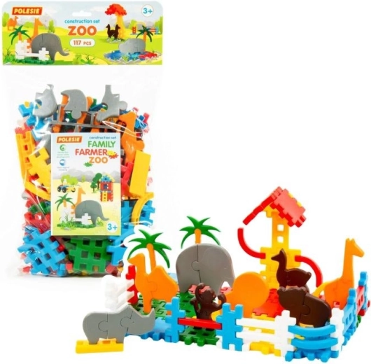 Set de construcție Blok Zoo – 117 piese