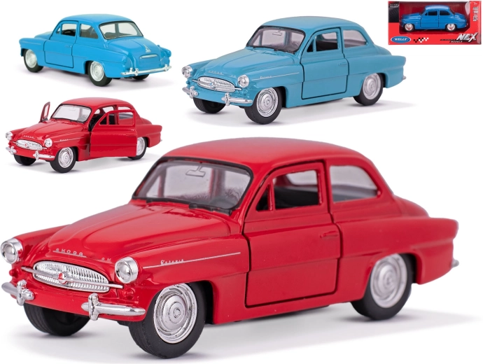 Model auto metalic Škoda Octavia Welly 1:32 cu uși deschise