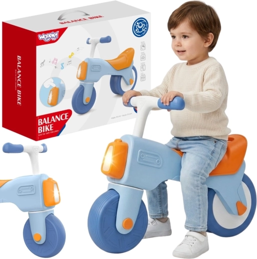 Bicicletă fără pedale Woopie Huanger cu efecte de lumină și sunet pentru copii de la 18 luni