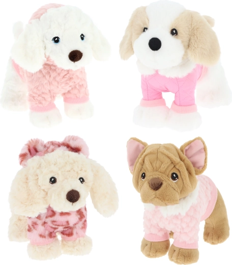 Keel toys cățeluș de pluș în hăinuțe 18 cm (4 variante)