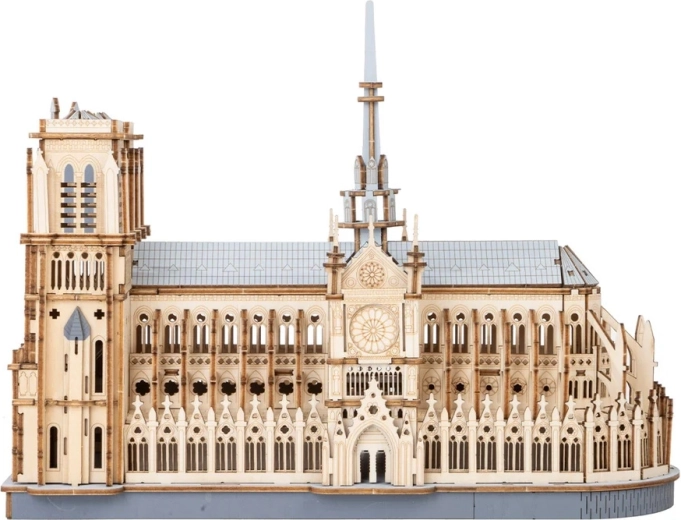 Puzzle 3D din lemn RoboTime cu catedrala Notre-Dame din Paris
