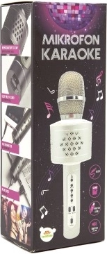 Microfon karaoke Bluetooth cu difuzor și efect de ecou – Argintiu