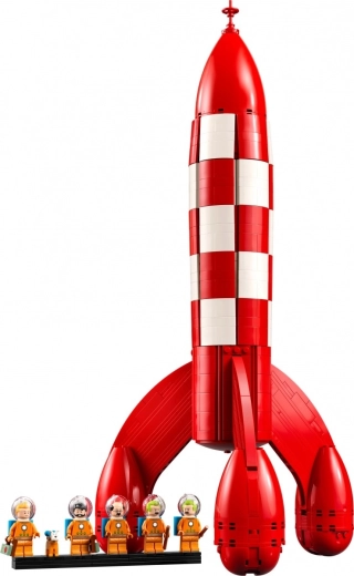 Design iconic al rachetei din benzile desenate cu Tintin