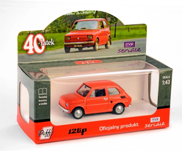 Model auto FIAT 126p Czterdziestolatek – roșu