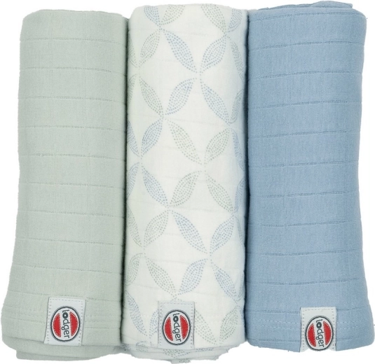 Lodger swaddler Solid matcha peppermint - set 3 bucăți (70 × 70 cm)