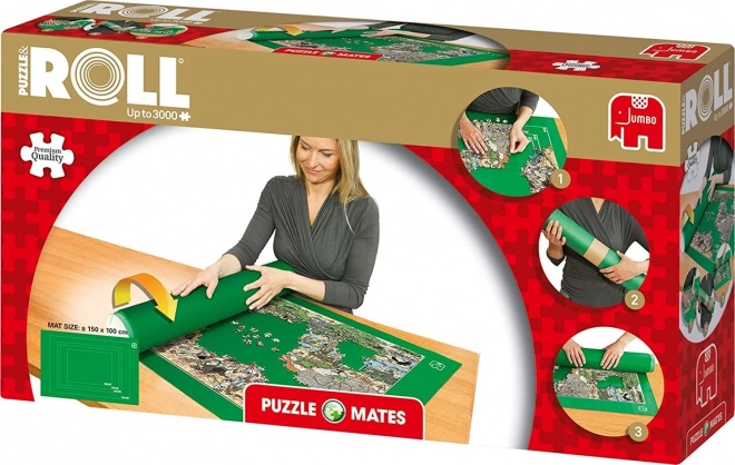 Covoraș rulabil pentru puzzle JUMBO 1500–3000 piese 150 × 100 cm
