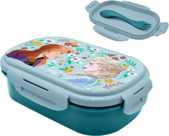 Cutie pentru gustări Frozen cu set de tacâmuri 2‑în‑1