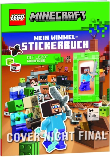 LEGO Minecraft – carte de autocolante cu scene de căutare cu minifigurină Steve - 1 bucată
