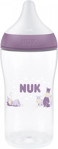 Biberon NUK Perfect Match cu control al temperaturii Hippo 260 ml