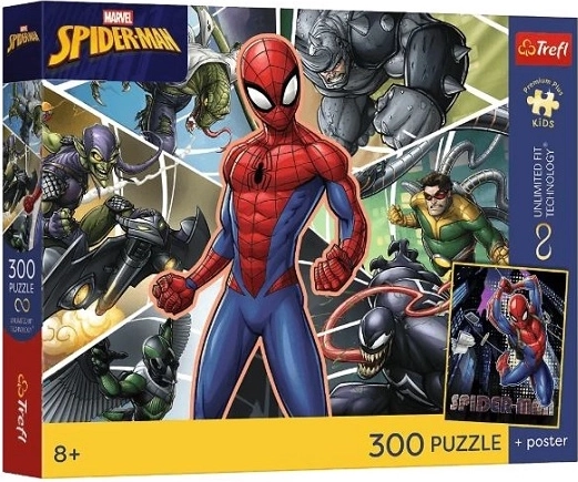 Puzzle pentru copii Premium Plus Kids Spider-Man „Eroul ascuns” 300 de piese