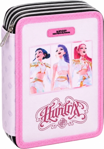 Penar școlar cu 3 compartimente KPop Demon Hunters Huntrix – complet echipat - 1 bucată