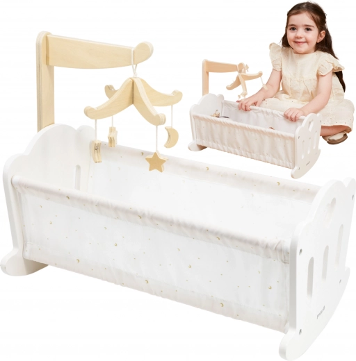 Leagăn din lemn pentru păpuși PolarB de la Viga