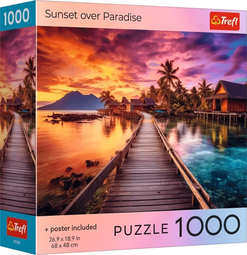 Puzzle Trefl apus de soare deasupra paradisului 1000 piese