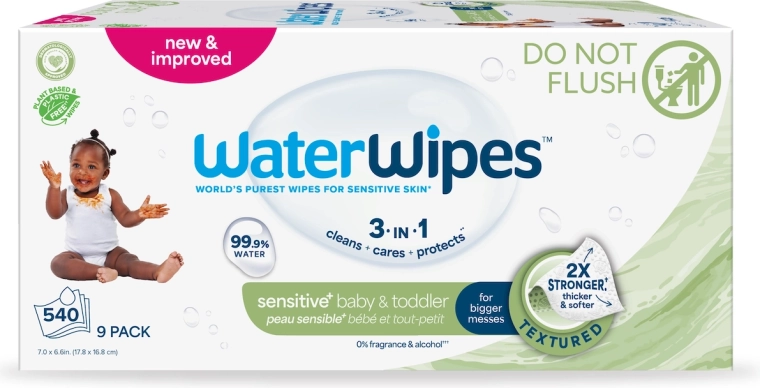 WaterWipes șervețele umede Baby & Toddler 3în1 9×60 buc (540 buc)