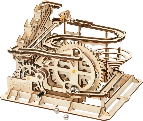Puzzle 3D din lemn Rokr Pista cu bile Parkour