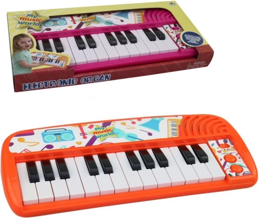 Pian electronic pentru copii, 24 clape, 30 cm