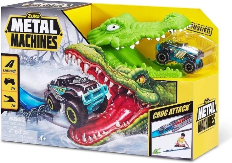 Set de joacă cu pistă crocodil și mașinuță metalică ZURU
