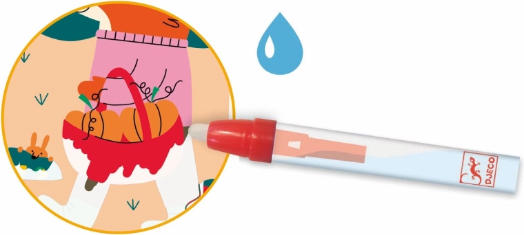 Pictează doar cu apă – culorile apar ca prin magie