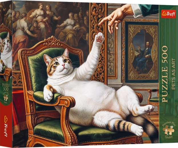 Puzzle 500 Premium Plus – Pets as Art: Majestatea Sa Pufoasă