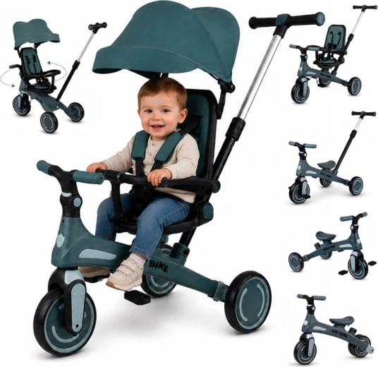 Tricicletă pentru copii Tiny Bike 5 în 1, reglabilă, care crește odată cu copilul