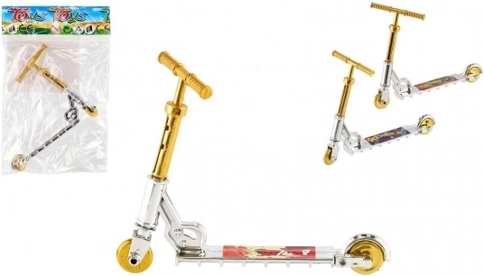 Mini trotinetă pentru degete plastică 10 cm cu culori diferite