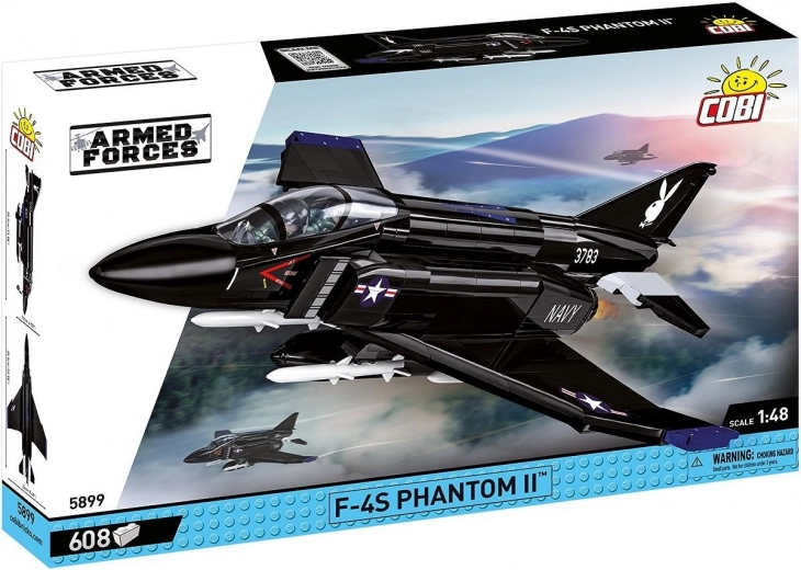 Set de construcție COBI F-4S Phantom II Black Bunny – 608 piese