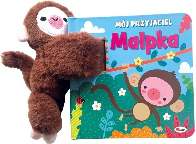 Prietenul meu, maimuțica – carte cartonată cu mascotă de pluș